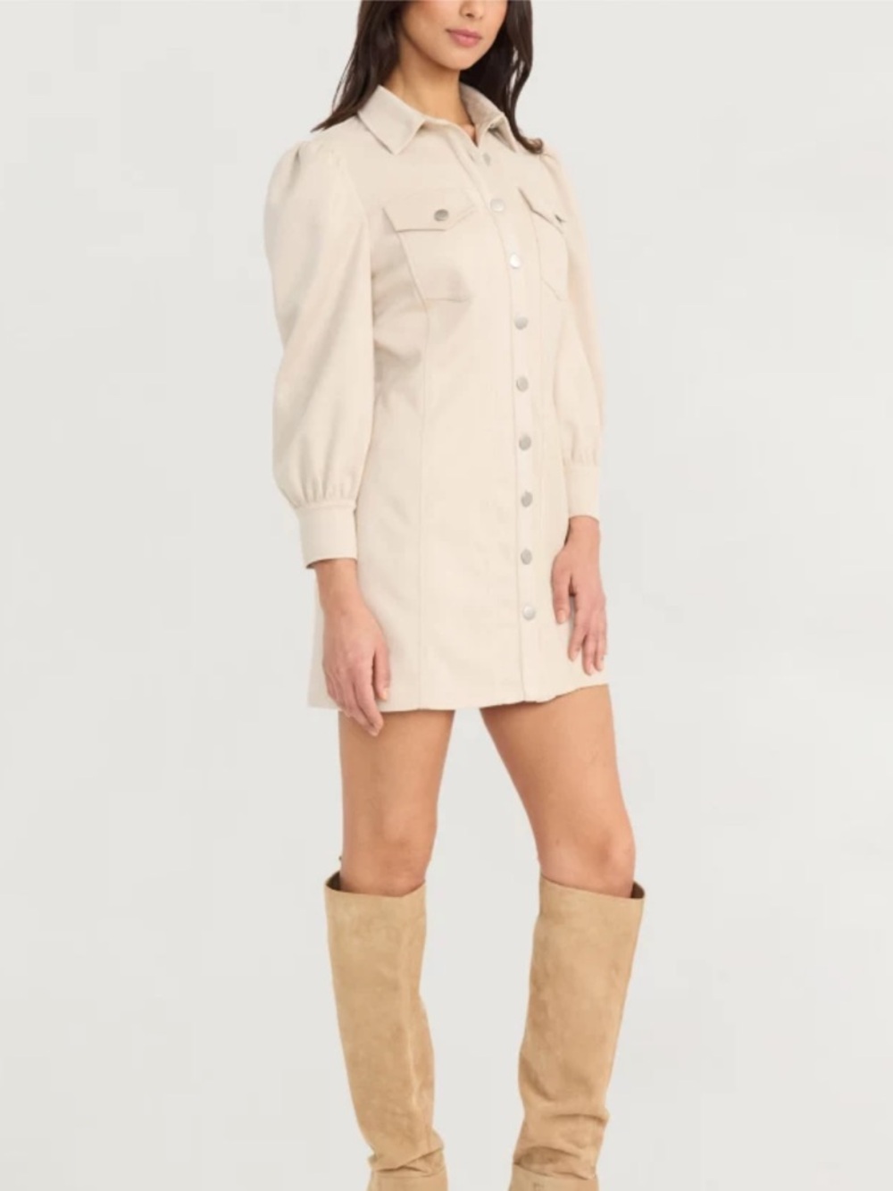 NWT Women’s Long Sleeve Suede Dress